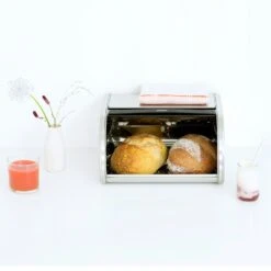 Brabantia Roll Topp Brotbox Medium, Matt Steel 10 Brabantia Roll Topp Brotbox Medium, Matt Steel -Deutschland Kochzauber Verkaufs-Shop brabantia roll topp brotbox small weiss 4