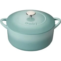 Denby Pavilion Gusseisentopf Rund Ø26 Cm, Hellblau