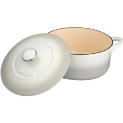 Denby Natural Canvas Gusseisentopf Rund Ø24 Cm, Weiß 4 Denby Natural Canvas Gusseisentopf Rund Ø24 Cm, Weiß -Deutschland Kochzauber Verkaufs-Shop denby cast iron round casserole 24 cm 13