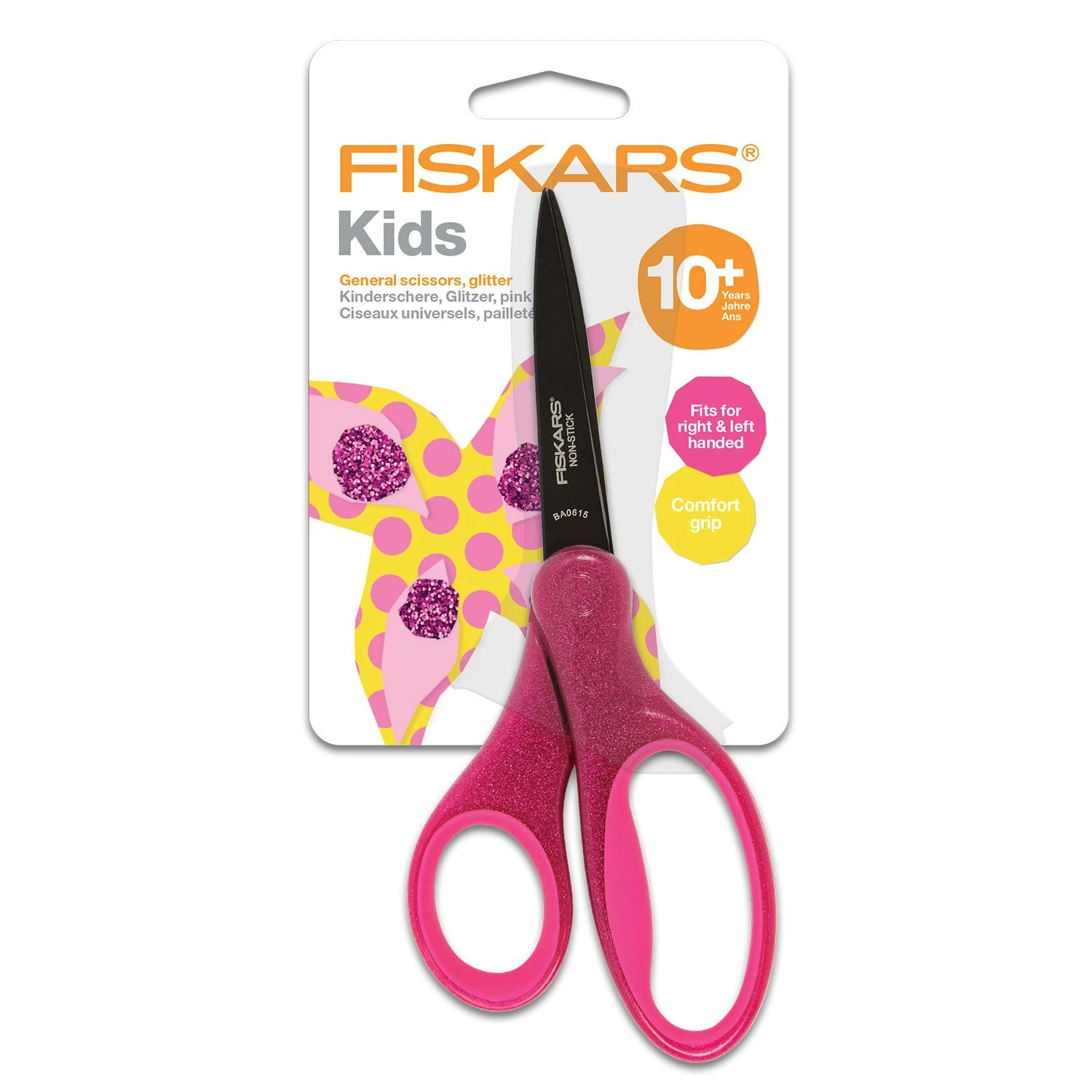 Fiskars Kinderschere Glitzer Rosa 2 Fiskars Kinderschere Glitzer Rosa – Bild 2