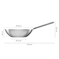 Fiskars Norden Wok Pan Uncoated Stainless Steel, 28 Cm -Deutschland Kochzauber Verkaufs-Shop fiskars norden wok pan uncoated stainless steel 28 cm 1