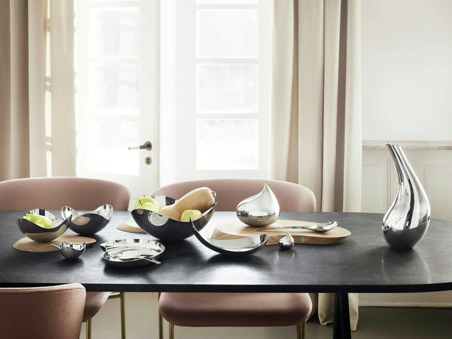 Georg Jensen Bloom Servierlöffel, Edelstahl Set 2er-Pack 2 Georg Jensen Bloom Servierlöffel, Edelstahl Set 2er-Pack – Bild 2