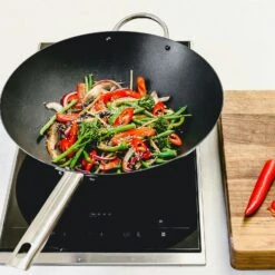Kitchen Craft MasterClass Wok Pan, 35,5 Cm -Deutschland Kochzauber Verkaufs-Shop kitchen craft masterclass 3
