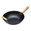 Kitchen Craft Oriental Wok Holzgriff, Carbon Stahl, 350mm