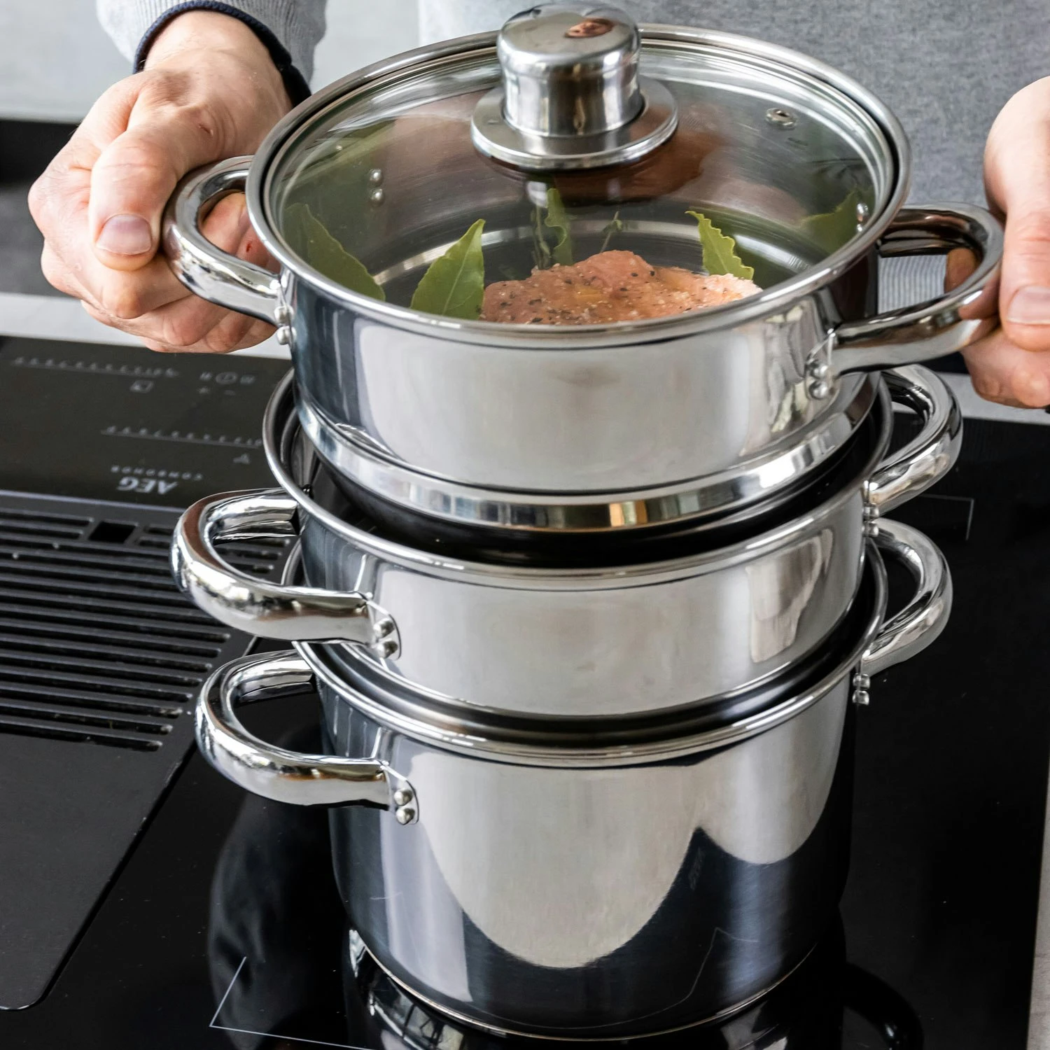 Kitchen Craft Three Tier Dampfgarer, 4 Teile, 20 Cm 5 Kitchen Craft Three Tier Dampfgarer, 4 Teile, 20 Cm – Bild 5