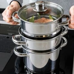 Kitchen Craft Three Tier Dampfgarer, 4 Teile, 18 Cm -Deutschland Kochzauber Verkaufs-Shop kitchen craft three tier 4 2