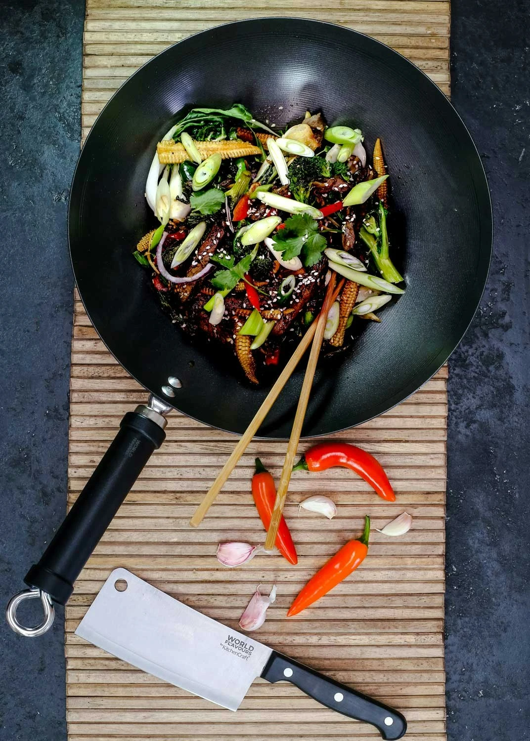 Kitchen Craft World Of Flavours Wok-Pfanne 30 Cm 5 Kitchen Craft World Of Flavours Wok-Pfanne 30 Cm – Bild 5