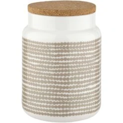 Marimekko Siirtolapuutarha Dose Mit Deckel 1,2 L, Weiß/Clay