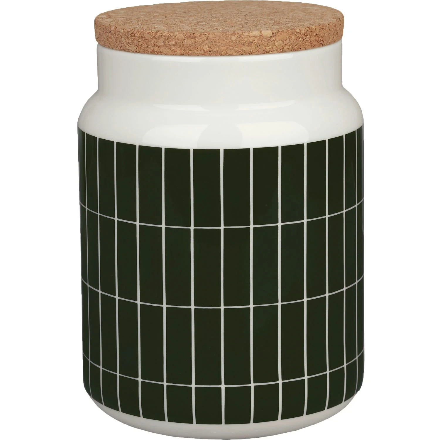 Marimekko Oiva/Tiiliskivi Dose 120 Cl, Weiß / Dunkelgrün 1 Marimekko Oiva/Tiiliskivi Dose 120 Cl, Weiß / Dunkelgrün