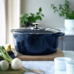 Gusseisentopf 6,7 L, Midnight Blue -Deutschland Kochzauber Verkaufs-Shop sabor gusseisentopf 67 l 16