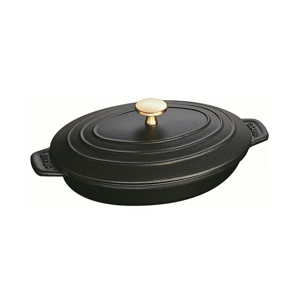 Staub Oval Hot Plate, Black 1 Staub Oval Hot Plate, Black
