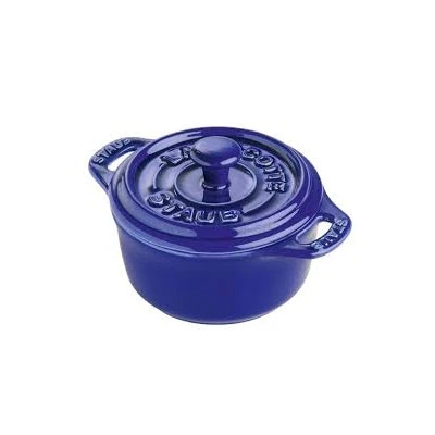 Staub Round Ceramic Casserole 20 Cl, Dark Blue 1 Staub Round Ceramic Casserole 20 Cl, Dark Blue
