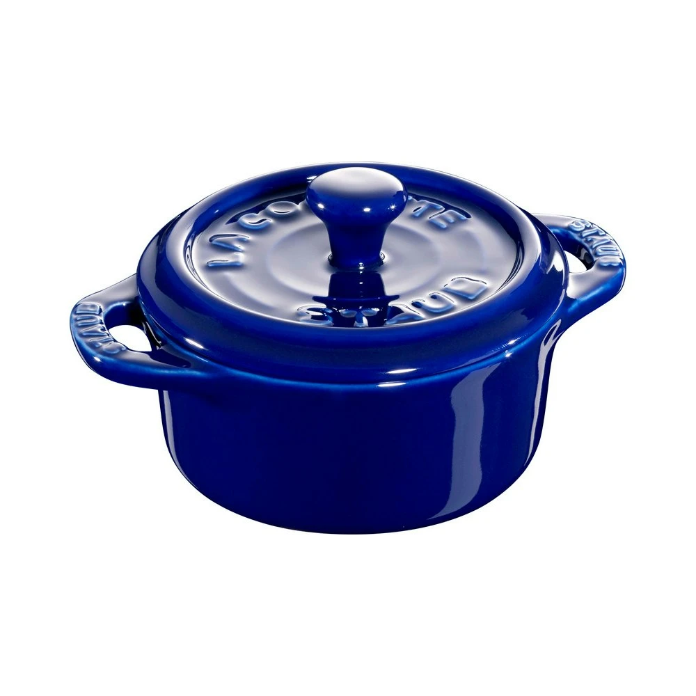 Staub Round Cocotte In Cast Iron 25 Cl, Dark Blue 1 Staub Round Cocotte In Cast Iron 25 Cl, Dark Blue
