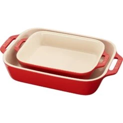 Staub Ofenform 2 Teile, Cherry Red