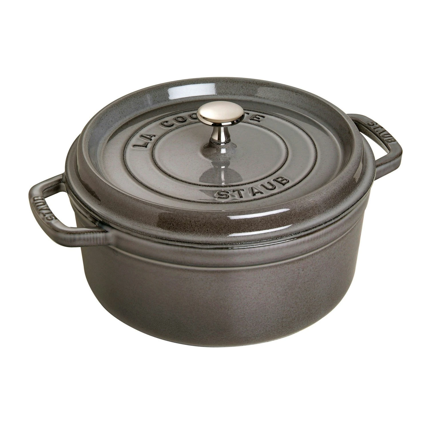 Staub Round Cocotte 26 Cm 5,2 L, Grey 1 Staub Round Cocotte 26 Cm 5,2 L, Grey
