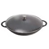 Staub Wok Aus Gusseisen Mit Glasdeckel 37 Cm, Schwarz