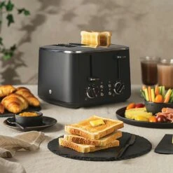 Wilfa Family Toaster, Schwarz -Deutschland Kochzauber Verkaufs-Shop wilfa family brodrost vit to4w 1600 5