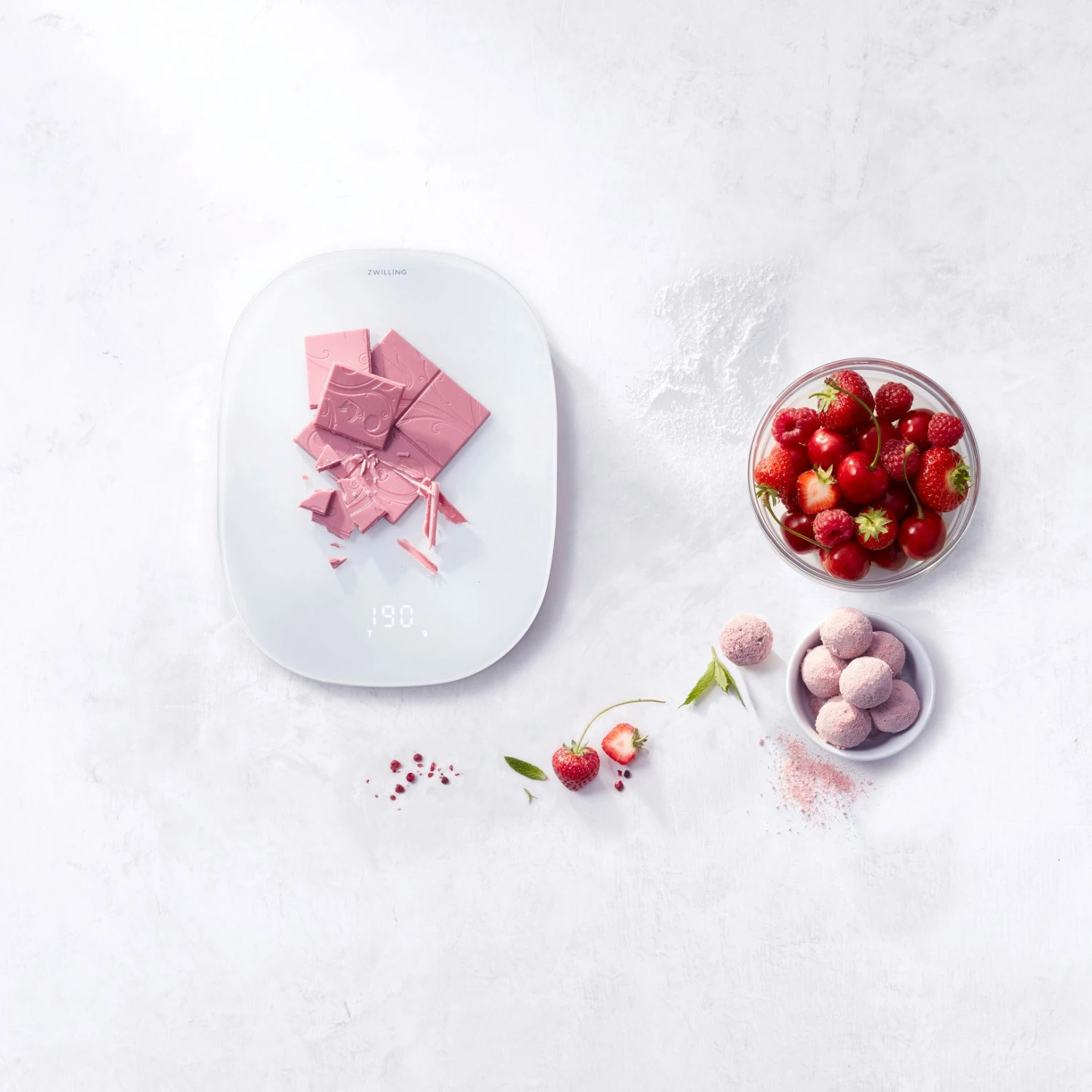 Zwilling Enfinigy Küchenwaage Digital 10 Kg, Rose 2 Zwilling Enfinigy Küchenwaage Digital 10 Kg, Rose – Bild 2